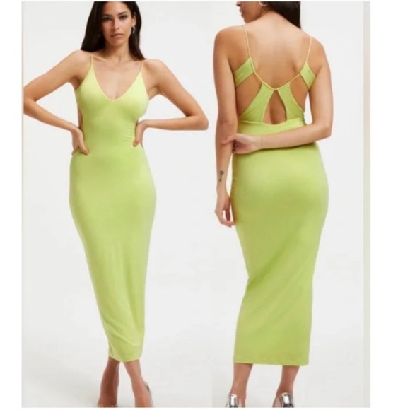 Good American cut out open back midi dress key lime womens size 2XL/GA 5 NWT - Picture 1 of 11